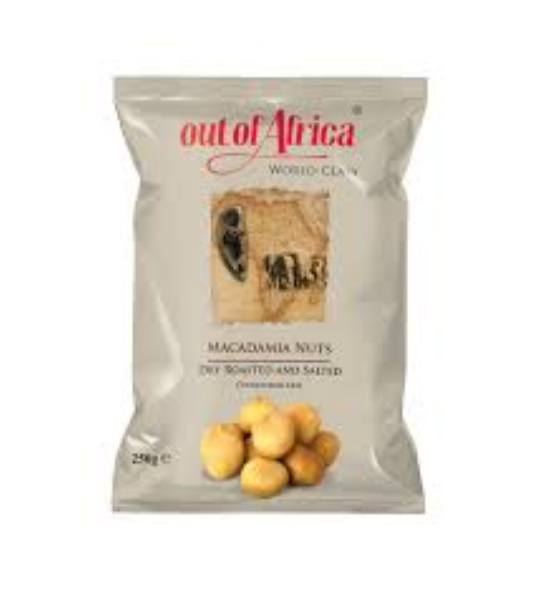 OUT OF AFRICA MACADAMIA NUTS DRY R/SALTED 50G